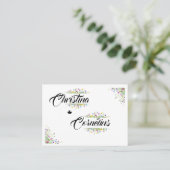 berg | Wildflower bruiloft Plaatskaartje (Staand voorkant)