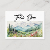berg | Wildflower bruiloft Plaatskaartje (Achterkant)