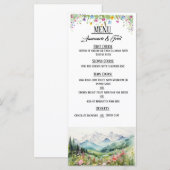 Berg & Wildflower Elegant Flat Menu (Voorkant / Achterkant)