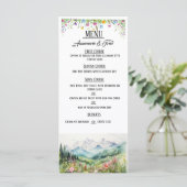 Berg & Wildflower Elegant Flat Menu (Staand voorkant)