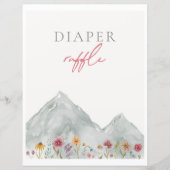 Berg Wildflower Luier Raffle teken (Voorkant)