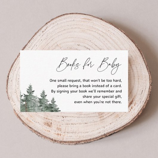 Berg Winter Baby Shower Boeken voor Baby Kaarten