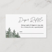 Berg Winter Baby Shower Luierspel Kaarten (Voorkant)