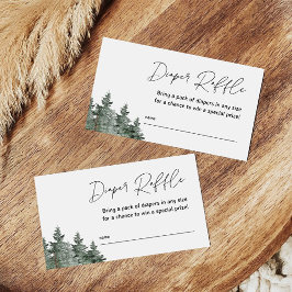 Berg Winter Baby Shower Luierspel Kaarten