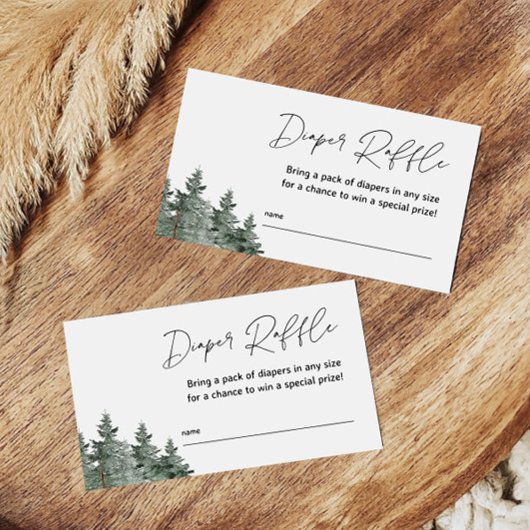 Berg Winter Baby Shower Luierspel Kaarten