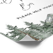 Berg Winter Baby Shower Trail Mix Bar Bord Poster (Hoek)