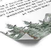 Berg Winter Baby Shower Zeg Niet Baby Spel Poster (Hoek)