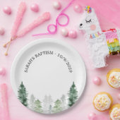 Berg Winter Doop Papieren Bord (Feest)