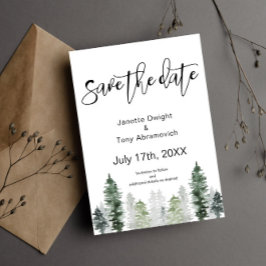 Berg Winter Save the date uitnodiging