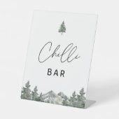 Berg Winterfeest Borrel Chili Bar  Reclamebord Met Voetstuk (Voorkant)