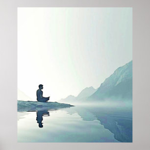Berg Zen Vredige Meditatie Ontwerp Poster