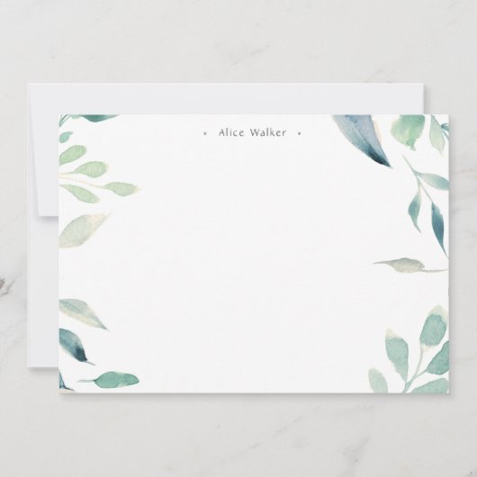 berg zomer bloemen monogram Stationery Notitiekaartje (Voorkant)