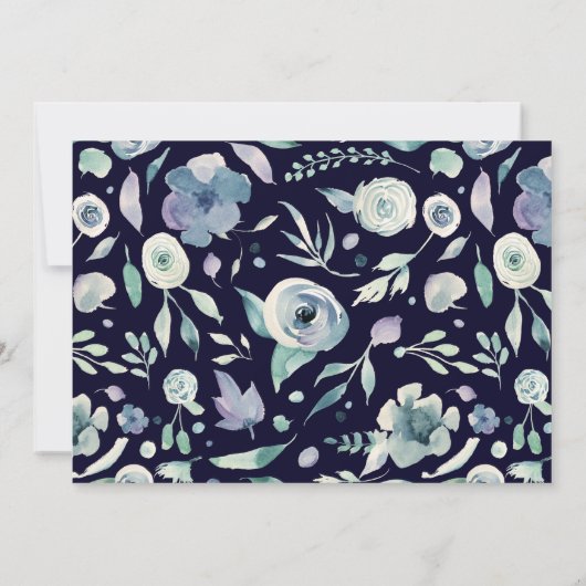 berg zomer bloemen monogram Stationery Notitiekaartje (Achterkant)