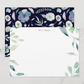 berg zomer bloemen monogram Stationery Notitiekaartje (Voorkant / Achterkant)