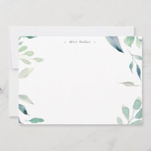 berg zomer bloemen monogram Stationery Notitiekaartje