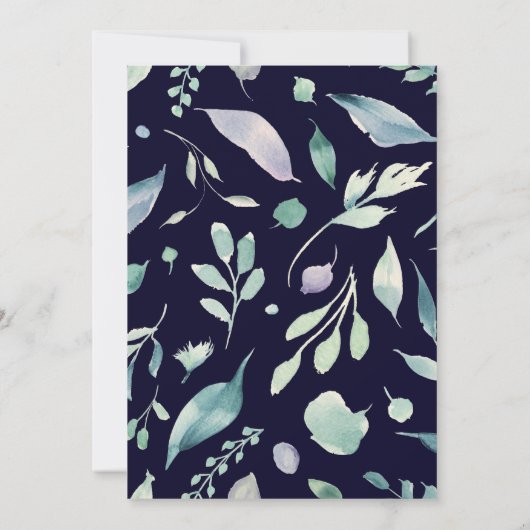 berg zomer bloemengouden letters Save the Date Kaart (Achterkant)