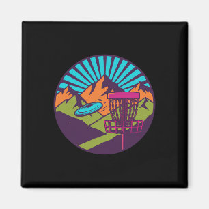 Berg zonsondergang Disc Golf Basket Vliegende Schi Magneet