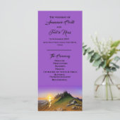 Berg & Zonsondergang Huwelijksceremonie Programma (Staand voorkant)