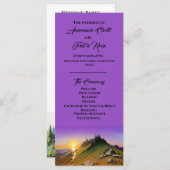 Berg & Zonsondergang Huwelijksceremonie Programma (Voorkant / Achterkant)