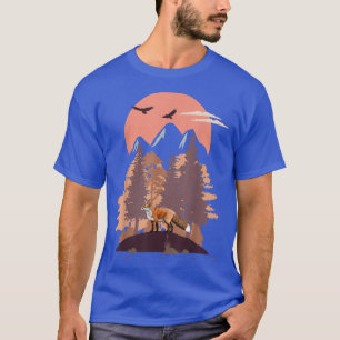 Berg zonsondergang Vliegende hond van het landscha T-shirt