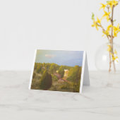 Berg Zonsopgang In werking gestelde" Notecard de Kaart (Gele Bloem)