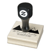 Berg Zwart Wit Script Familie Adres   Rubberstempel (Stempel)
