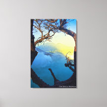 Berg Zwavel Blauwe Krater Landschap Reis Foto