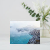 Berg Zwavel Krater Blauwe Vijver Mist Briefkaart (Staand voorkant)