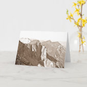 Berg Zwitserland Bedankt Verjaardag Kaart (Gele Bloem)