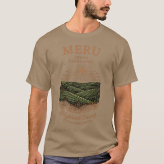Bergachtig koffieboerderijontwerp t-shirt