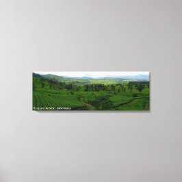 Bergachtig Theeplantage Landschapsfoto Canvas Afdruk