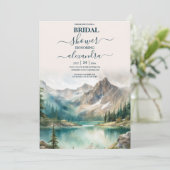 Bergachtige landelijke zonsondergang aquarel oranj kaart (Staand voorkant)