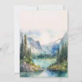 Bergachtige landelijke zonsondergang aquarel oranj kaart (Achterkant)