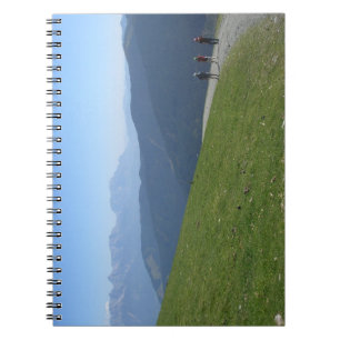 Bergachtige laptop voor reizen notitieboek