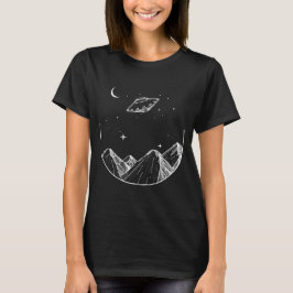 Bergachtige Nachtelijke Hemel UFO T-shirt