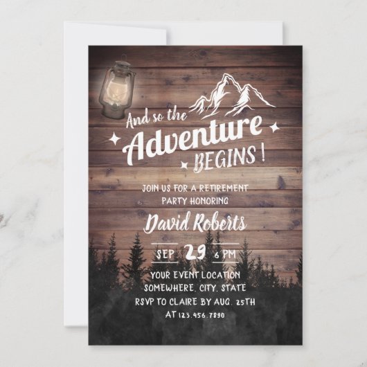 BergAdventure Rustic Camping Retirement Kaart (Voorkant)