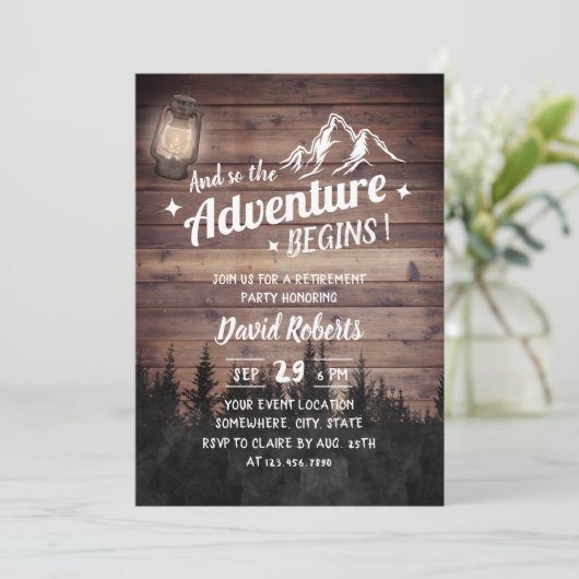 BergAdventure Rustic Camping Retirement Kaart (Staand voorkant)