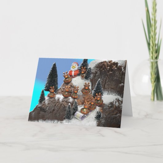 Bergaf Trillingen! Feestdagen Kaart (Voorkant)