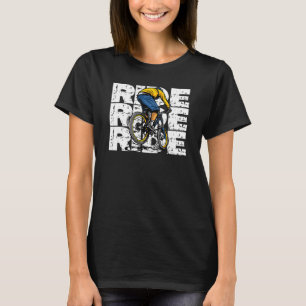 Bergafwaarts bergfiets MTB-wielrennen Rijden BMX T-shirt