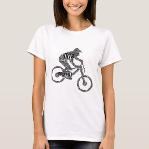 Bergafwaarts mountainbike MTB mountainbiker Bo T-shirt