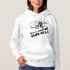 Bergafwaarts mountainbiken retro fietser hoodie
