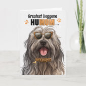 Bergamasco Dog Greatest HuMOM Moederdag Feestdagen Kaart (Voorkant)