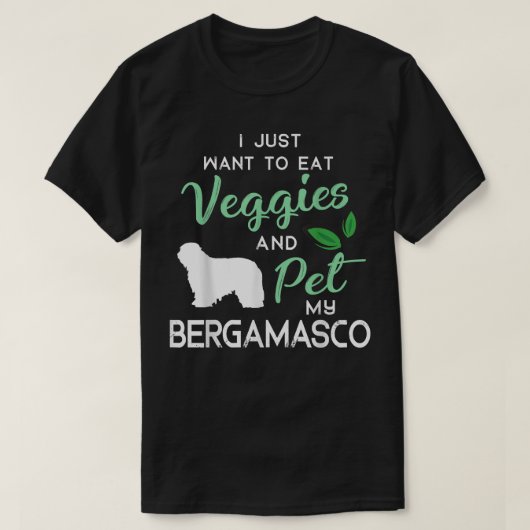 Bergamasco Funny Vegan Hondenliefhebber Eigenaar X T-shirt (Design voorkant)