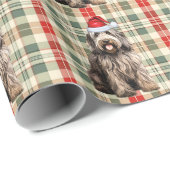 Bergamasco Hond en Vakantie Geplaagd Kerstmis Cadeaupapier (Rol Hoek)