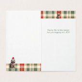 Bergamasco Hondenvakantie Plaid Kerst Kaart (Binnenkant ongevouwen)