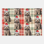 Bergamasco Kerst Hond Vakantie Plaid Inpakpapier Vel (Voorkant 3)