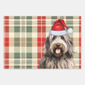 Bergamasco Kerst Hond Vakantie Plaid Inpakpapier Vel (Voorkant 2)