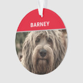 Bergamasco Naam van de hond en foto Kerstmis Ornament (voorkant)