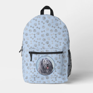 Bergamasco-schapen hond schilderij - Mooie origine Bedrukte Rugzak