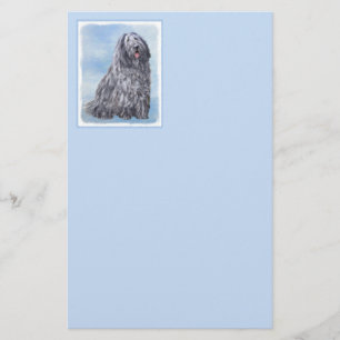 Bergamasco Sheepdog Painting - Cute Original Dog A Briefpapier